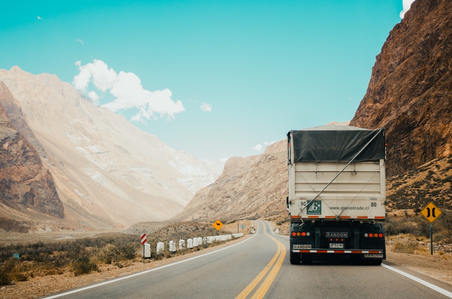 Freight truck transporting cargo