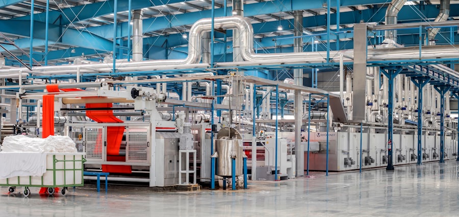 Modern factory production line